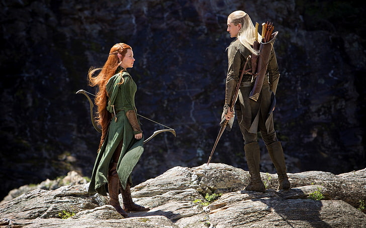 HD wallpaper: The Hobbit movie scene, Tauriel, Legolas, redhead, movies,  Evangeline Lilly | Wallpaper Flare