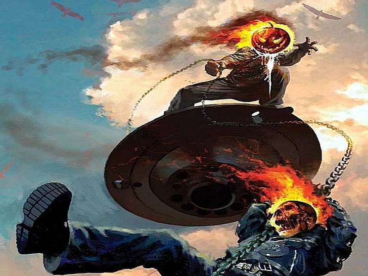 Ghost Rider HD, ghost rider illustration, comics, HD wallpaper