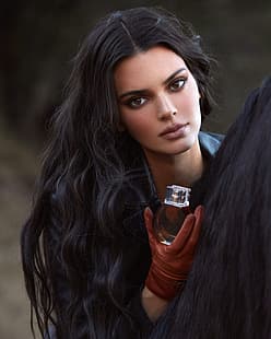 HD wallpaper: Kendall Jenner, women, model, long hair, dark hair, outdoors  | Wallpaper Flare