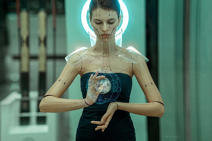 Irina Dzhul, robot, 500px, photo manipulation, Gynoid