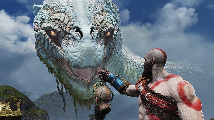 God of War (2018), cloud - sky, day, real people, one animal