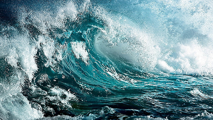 water ocean sea waves drawings 1920x1080  Nature Oceans HD Art