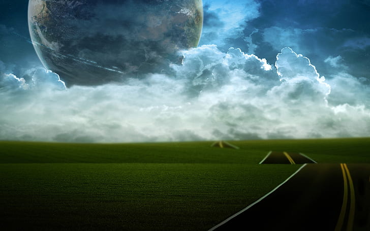 HD wallpaper: Earth, A Dreamy World, Fantasy, Grass, Planet, Road, Sky |  Wallpaper Flare