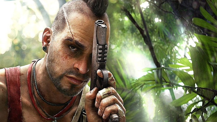 Far Cry 3, Vaas Montenegro, video games, one person, portrait, HD wallpaper