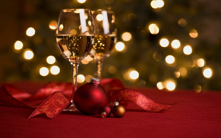 *** New Year's Toast ***, holidays, wine, christmas, 3d and abstract, HD wallpaper