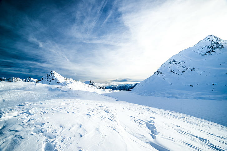landscape, snow, winter, mountains, nature, photography, HD wallpaper