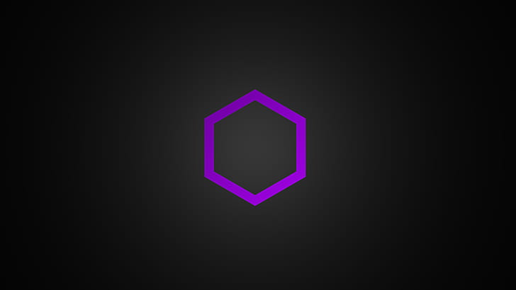 purple, minimalism, hexagon, HD wallpaper