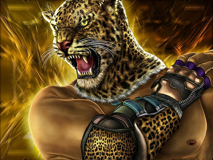 Tekken, Tekken 3, Muscle, Wrestler, feline, cat, big cat, mammal, HD wallpaper