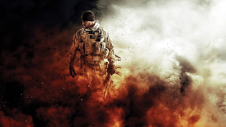 soldier, gun, USA, Medal of Honor Warfighter, spec ops, one person HD wallpaper