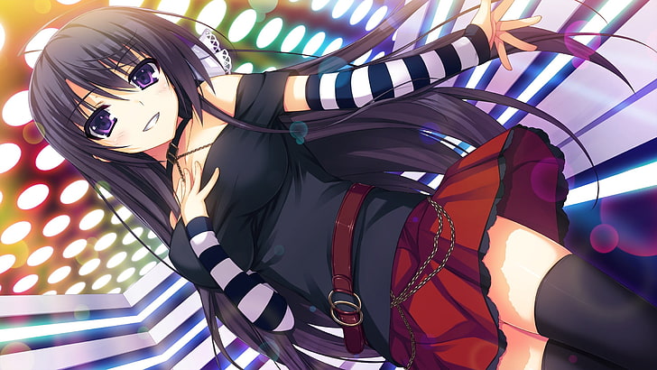 black haired female fictional character wallpaper, anime, anime girls, HD wallpaper