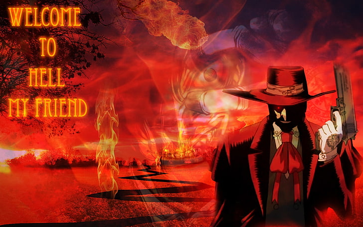 Alucard Hellsing Alucard in Hell Anime Hellsing HD Art, welcome, HD wallpaper