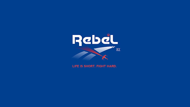 Rebel logo, Star Wars, simple background, blue background, minimalism, HD wallpaper