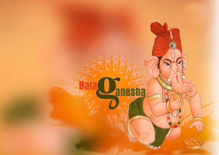 HD wallpaper: Bala Ganapathi, Bala Ganesha wallpaper, God, Lord Ganesha,  baby | Wallpaper Flare