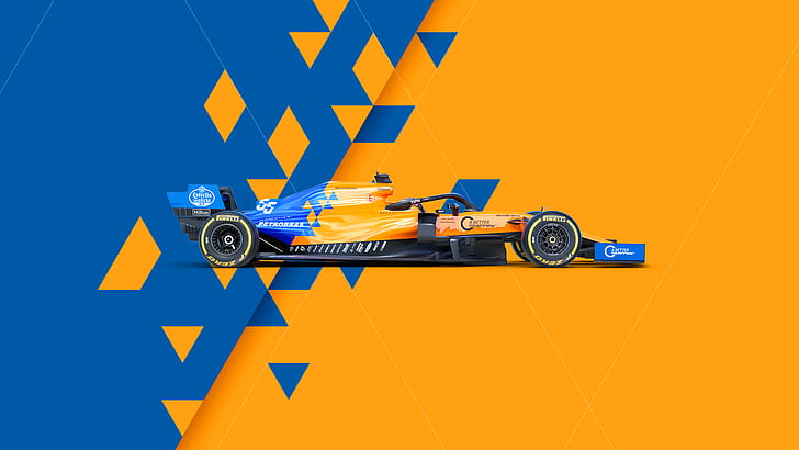 Formula 1, McLaren Formula 1, 2019 (Year), yellow background, HD wallpaper