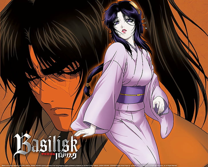 Anime Basilisk 1 Ogen Kouga Danjo, Anime, siyah saç, siyah beyaz png |  PNGEgg-demhanvico.com.vn