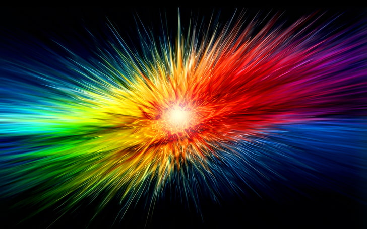 rainbow-colored illustration, abstract, spectrum, colorful, digital art, HD wallpaper