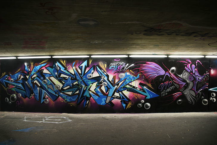 art, color, graffiti, paint, peinture, psychedelic, rue, tag