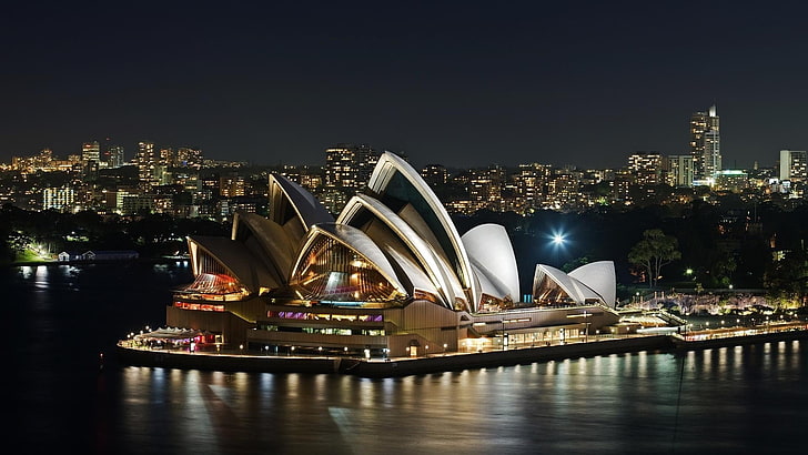 Sydney Opera House, Australia, cityscape, building, building exterior, HD wallpaper
