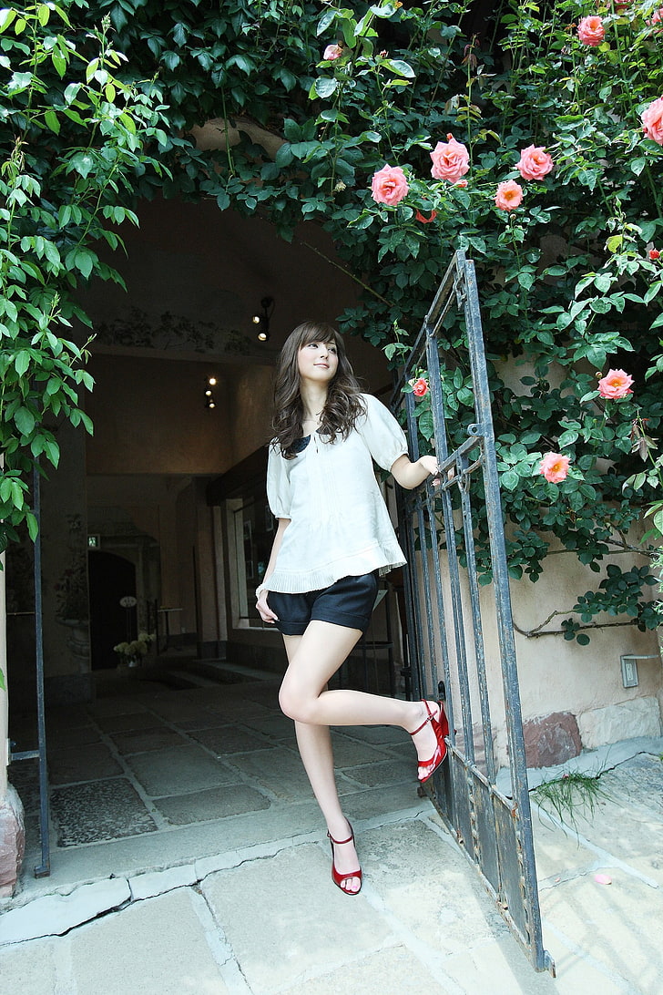 Sasaki Nozomi, model, Asian, Japanese, women, women outdoors, HD wallpaper