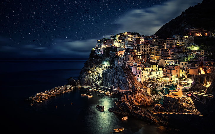 Santorini, Greece, Italy, landscape, city, house, building, colorful