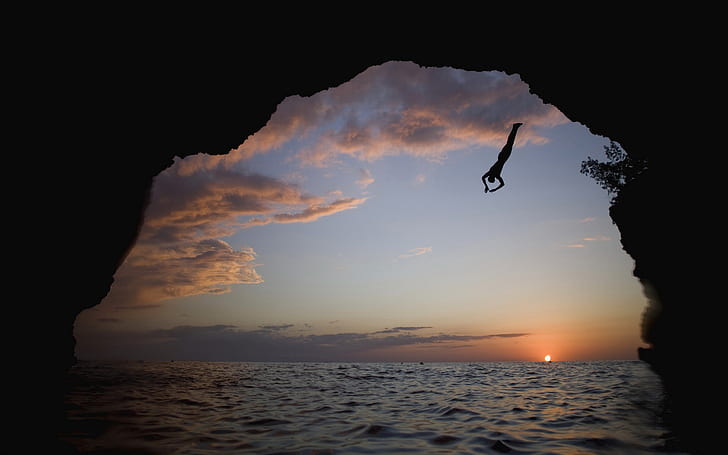 Cliff Diving  HD, sports, HD wallpaper