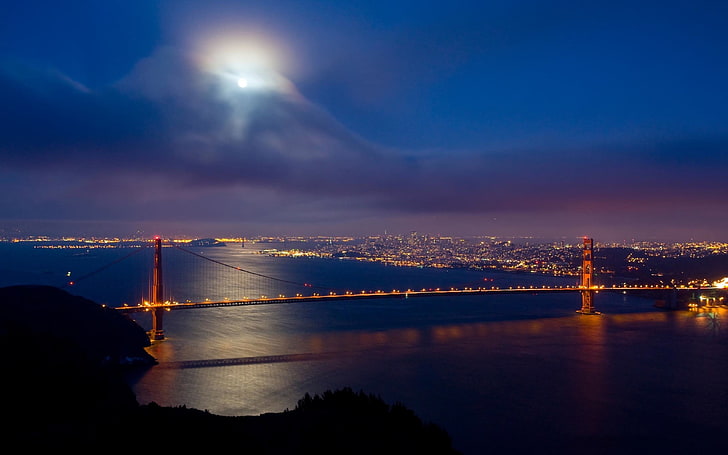 red concrete bridge, Golden Gate Bridge, San Francisco, cityscape, HD wallpaper