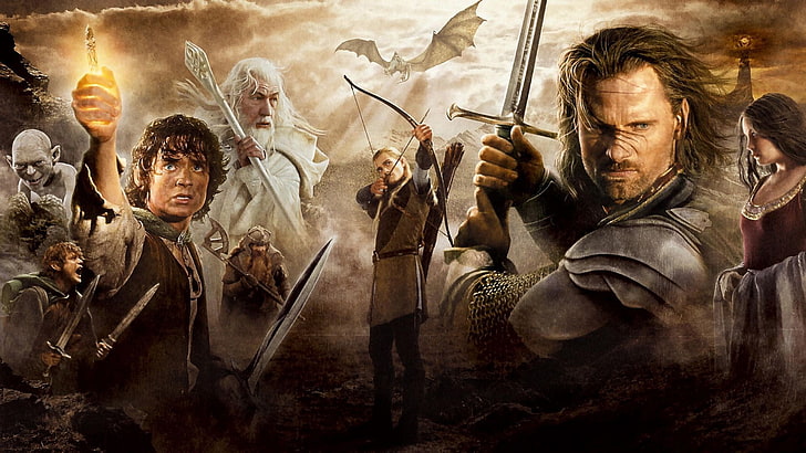HD wallpaper: lord of the rings background for computer, group of people |  Wallpaper Flare