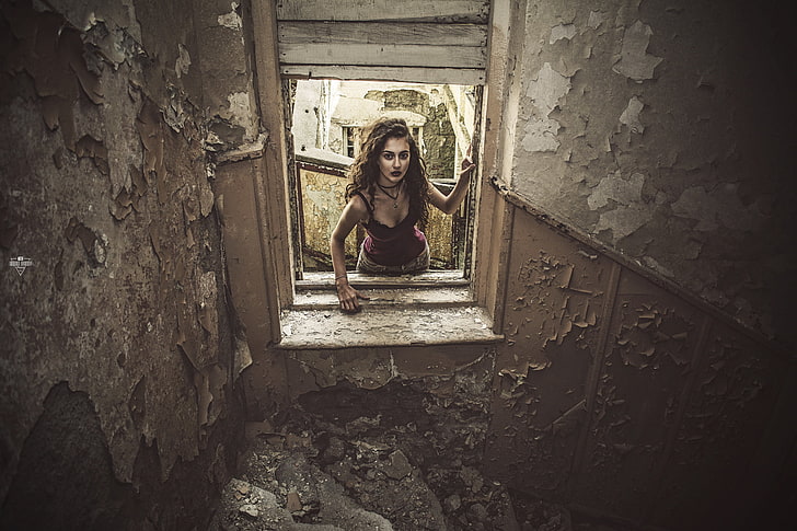 ruin, abandoned, women, 500px, one person, real people, architecture, HD wallpaper