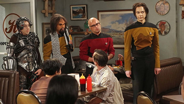 men's red and black shirt, The Big Bang Theory, Sheldon Cooper