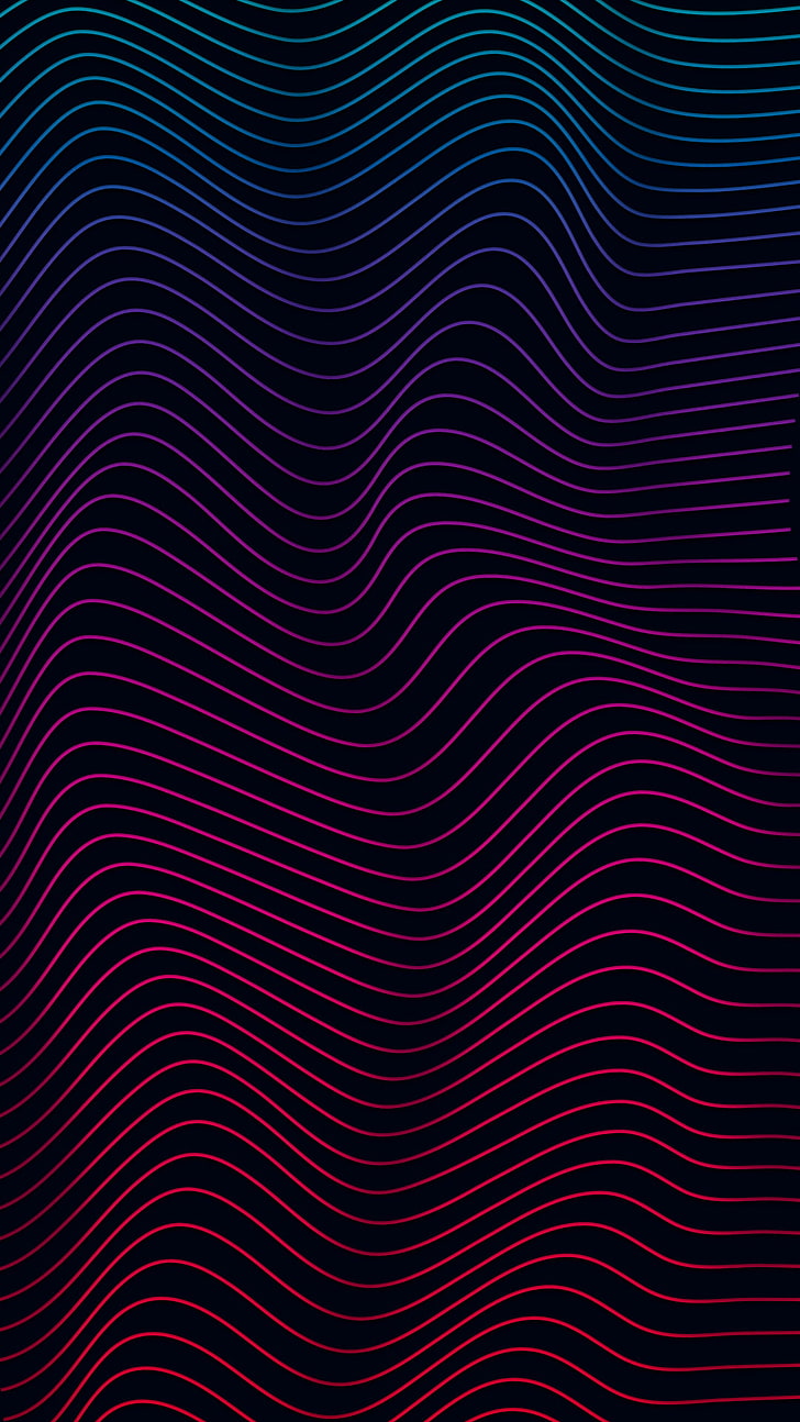 pink and green wave wallpaper, Photoshop, waves, abstract, simple