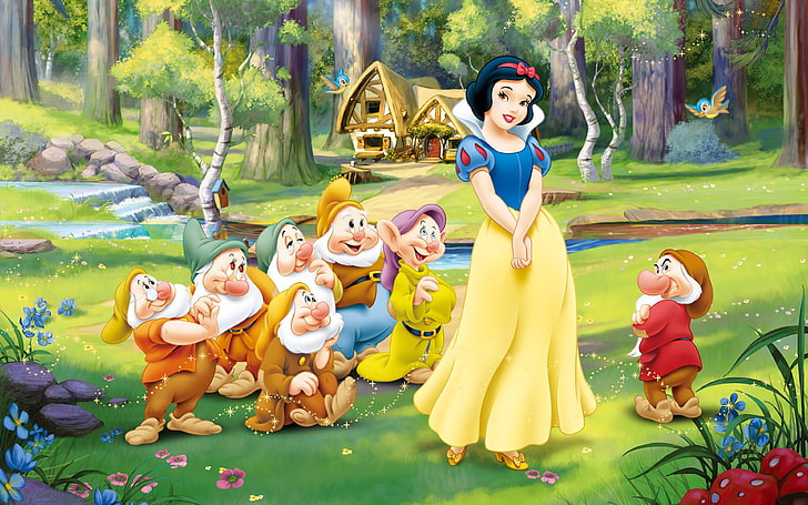 Snow White And The Seven Dwarfs Walt Disney Story For Kids Hd Wallpaper 3840×2400, HD wallpaper