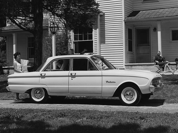 1960, 4 door, 58a, classic, falcon, ford, sedan, HD wallpaper