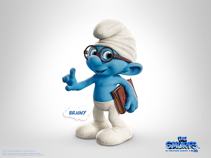 the smurfs, human representation, toy, blue, people, doll, childhood, HD wallpaper