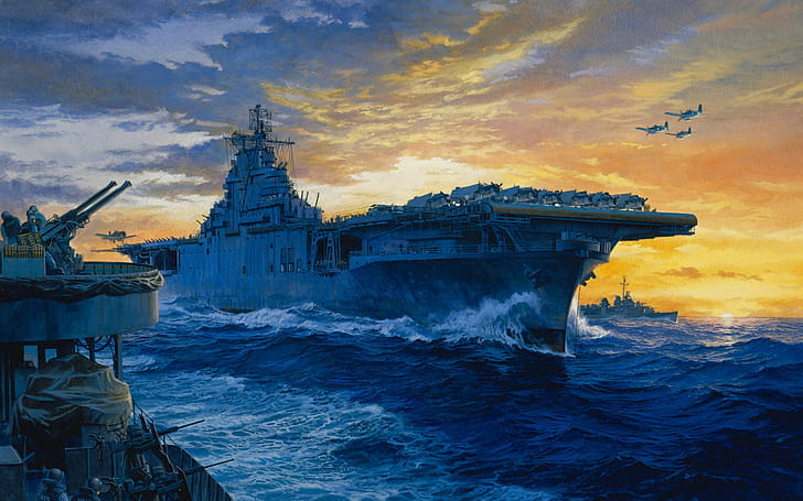 aircraft, art, carrier, Navy, ON!, painting, Planes, Station