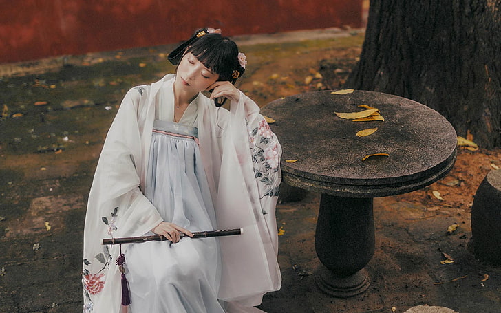 hanfu, Chinese dress, Asian, one person, clothing, traditional clothing