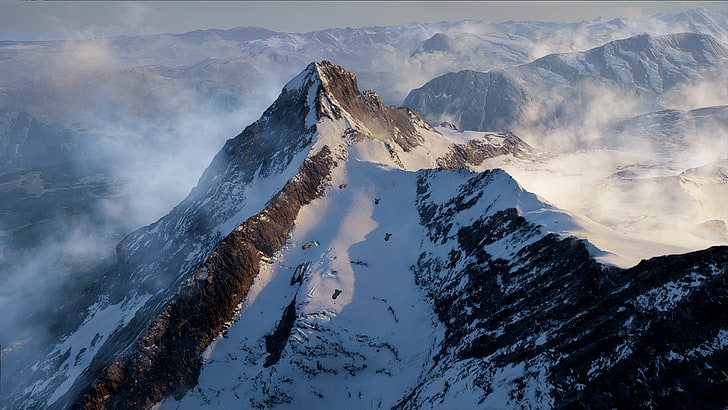 mountains, snow, nature, Matterhorn, scenics - nature, winter