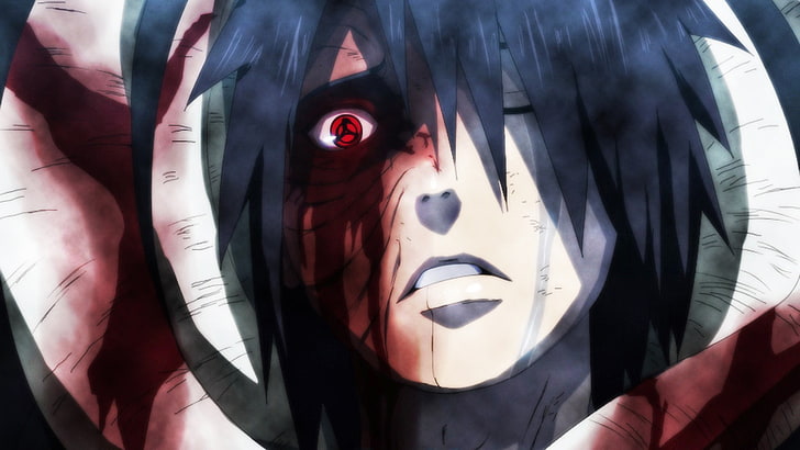 Sasuke illustration, Naruto Shippuuden, Uchiha Obito, anime boys, HD wallpaper