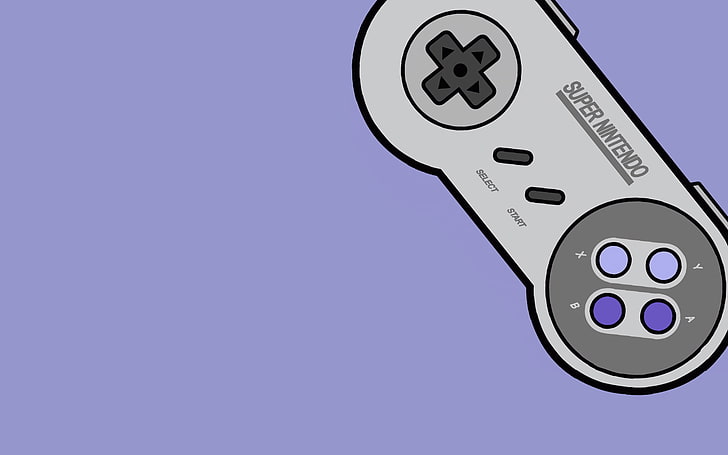 gray Super Nintendo game controller illustration, joystick, minimalism