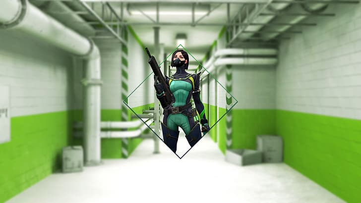 viper (valorant), renders in shapes, Mirror's Edge, gas masks