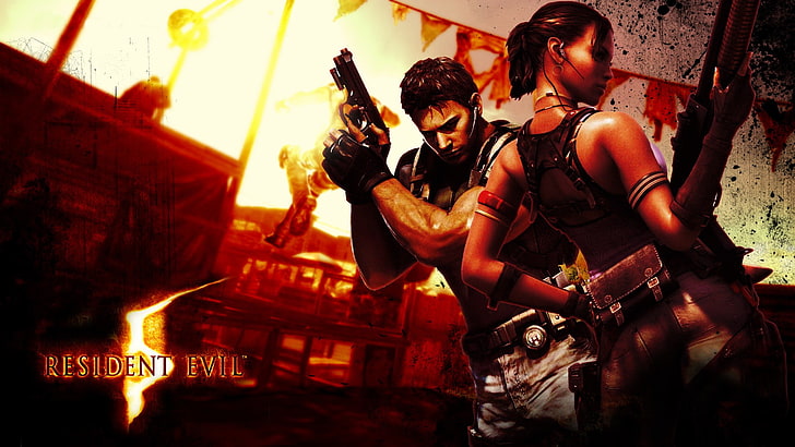Resident Evil digital wallpaper, Resident Evil 5, Chris Redfield