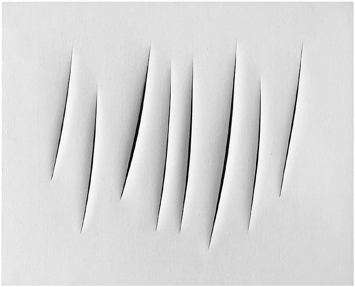 Lucio Fontana, Concetto Spaziale, cut, modern, concept art