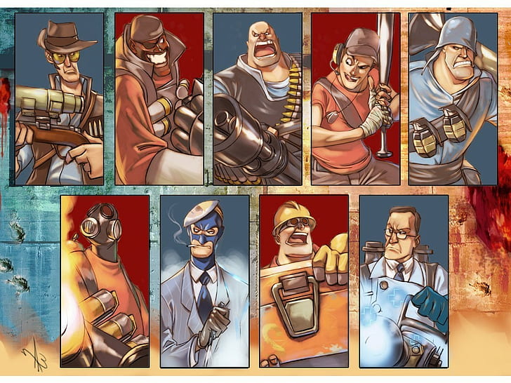 Hd Wallpaper Team Fortress 2 Scout Character Heavy Demo Man Sniper Tf2 Medic Engineer Character Spies Pyro Character Fire Video Games Wallpaper Flare - team fortress 2 medic wallpaper 3 roblox