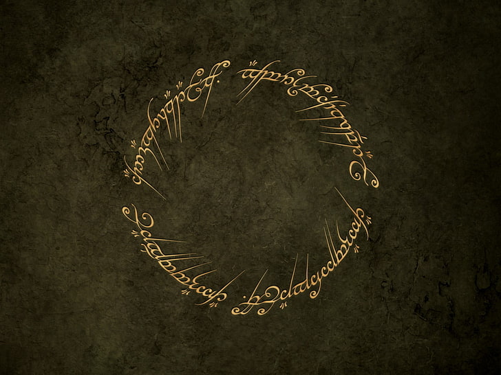 yellow text, The Lord of the Rings, movies, board, no people, HD wallpaper