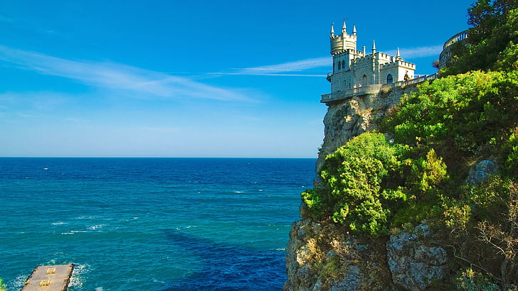 castle, crimea, amazing, crimean peninsula, coast, cliff, rocks