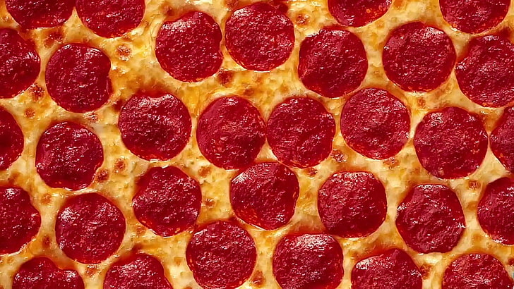Food, Pizza, food and drink, pepperoni pizza, freshness, no people, HD wallpaper
