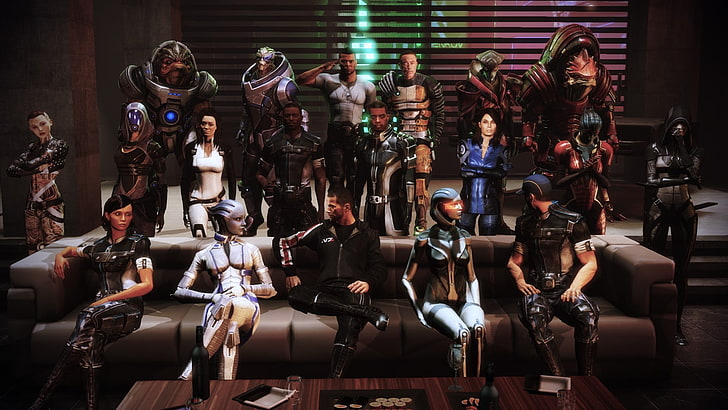 action figure collection, Mass Effect 3, Commander Shepard, video games, HD wallpaper