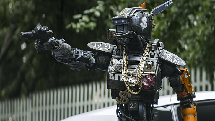 Chappie, Best Movies of 2015, robot, gun