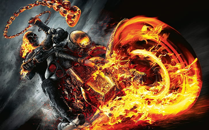 Ghost Rider: Spirit Of Vengeance HD, ghost rider illustration