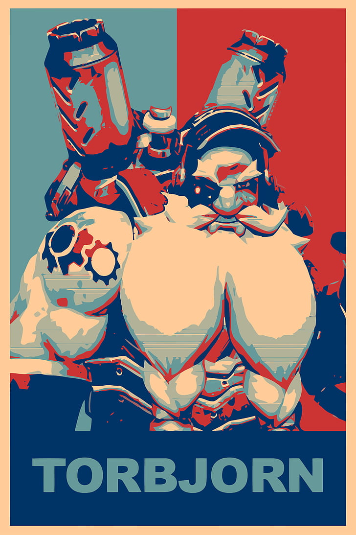 propaganda, Torbjörn (Overwatch), Gamer, HD wallpaper
