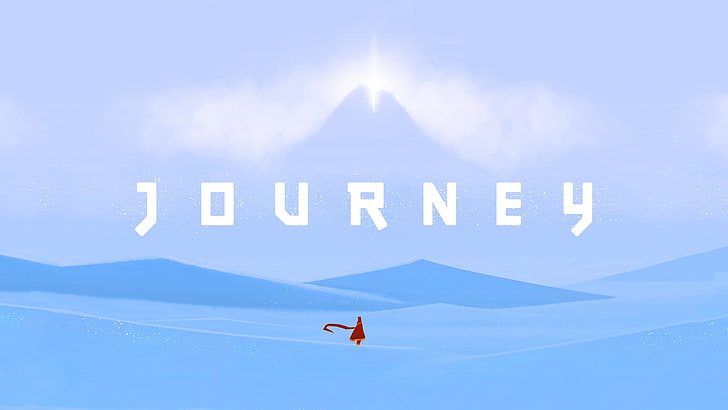 journey text, Journey (game), cyan, video games, blue, communication, HD wallpaper